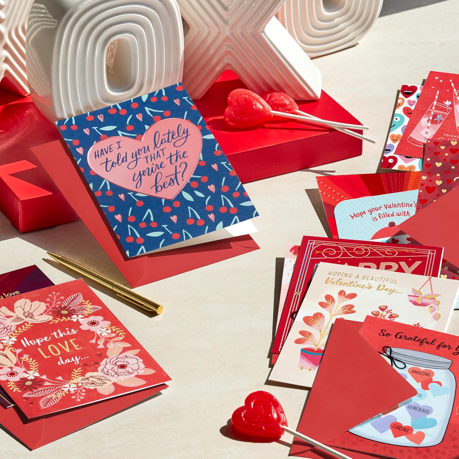 Hallmark Valentine's Day Cards (12 Unique Designs with Envelopes) for Kids, Romantic Partner, Friends, Family, Caregiver