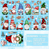 Christmas Gnomes Wall Stickers Decoration 12 Sheets, Christmas Wall Decals Holiday Gnome Decor, Winter Snowflake Vinyl Stickers For Living Room Bedroom Home Office Decor
