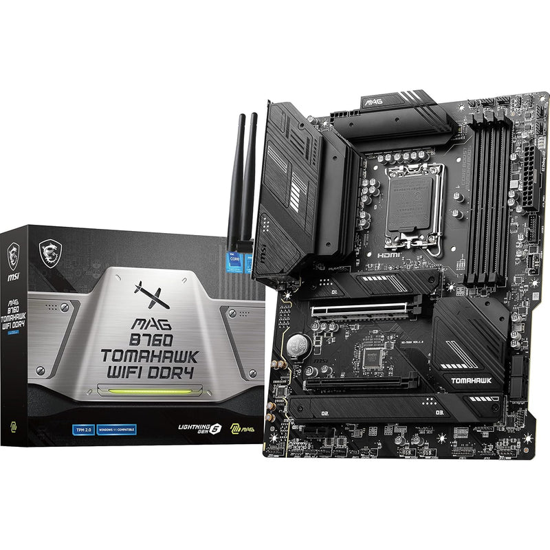 MSI MAG B760 Tomahawk WiFi DDR4 Gaming Motherboard (Supports 12th/13th Gen Int