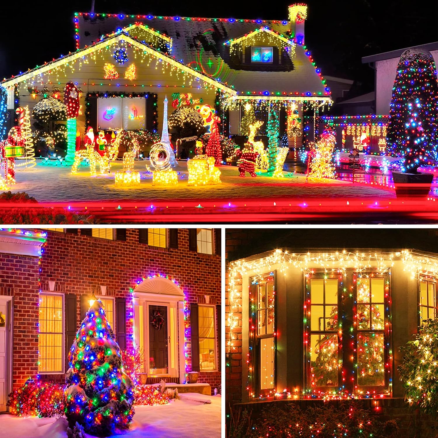 Battery Operated Christmas Lights, 2 Set Of 17Ft 50 Led Mini String Light With Auto-Timer 8 Modes Waterproof Tree Lights