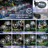 Solar Garden Lights Outdoor 120 LED Firework Lights Waterproof Bendable Copper Wire Yard Decor