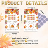 Thanksgiving Scratch Off Game Cards, Reveal A Pumpkin You'Re A Winner - Fall Scratch Off Cards, Thanksgiving Harvest Party Game For Adults Family, 50Pcs Fun Dinner Party Gifts Supplies Decor -A01