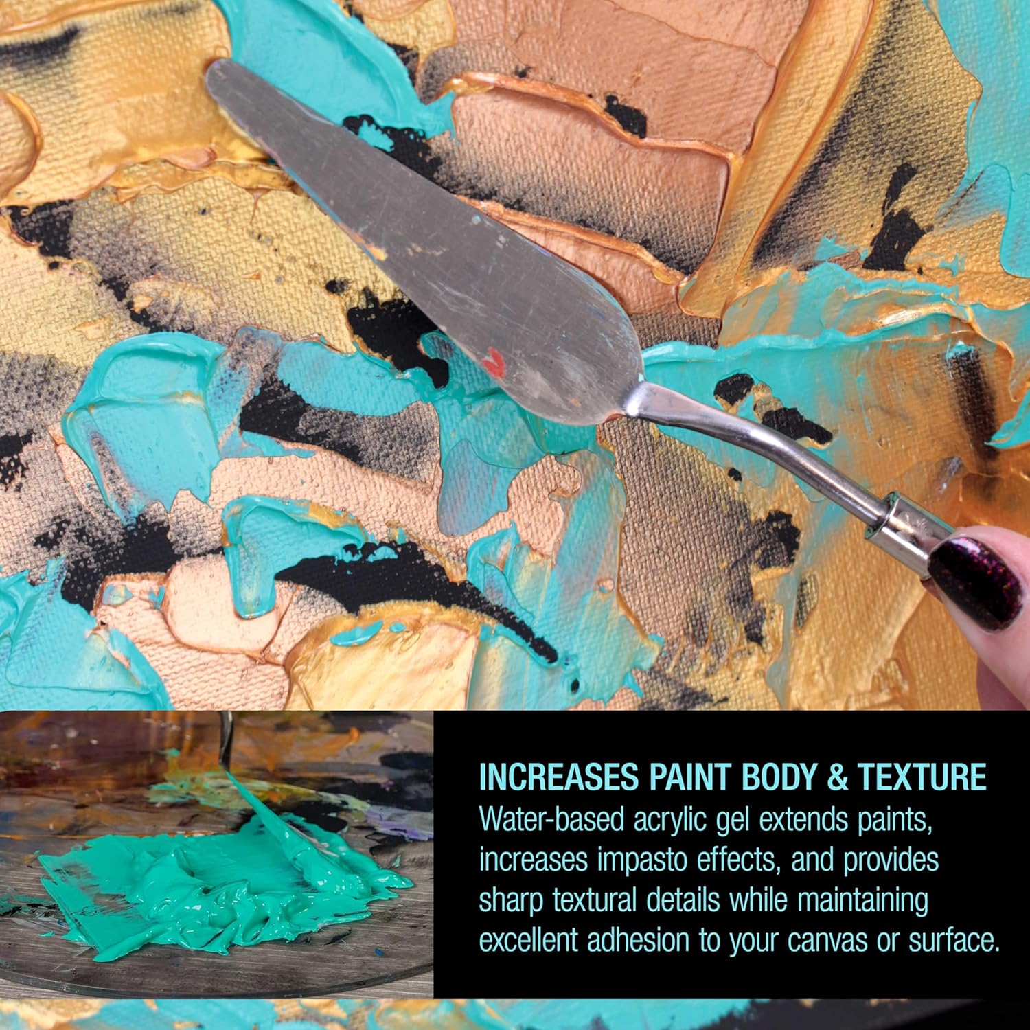 Impasto Clear Acrylic Gel Medium (500Ml Tub) - Layering & Extending Acrylic Paint