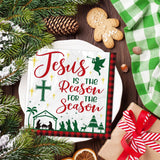 50Pcs Christmas Nativity Paper Napkin Plaid Christian Disposable Napkin Holy Night Dessert Dinner Hand Napkin For Xmas Holiday Party Supplies