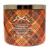Bath And Body Cinnamon Sugared Pecans Candle - Warm Cinnamon + Toasted Pecan Nuts + Brown Sugar - 3 Wick Strong Scented Christmas Candles For Xmas Decor - Large, 14.5 Oz - Winter, 2025