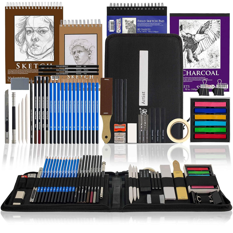 54-Piece Drawing & Sketching Art Set With 4 Sketch Pads (242 Paper Sheets) - U