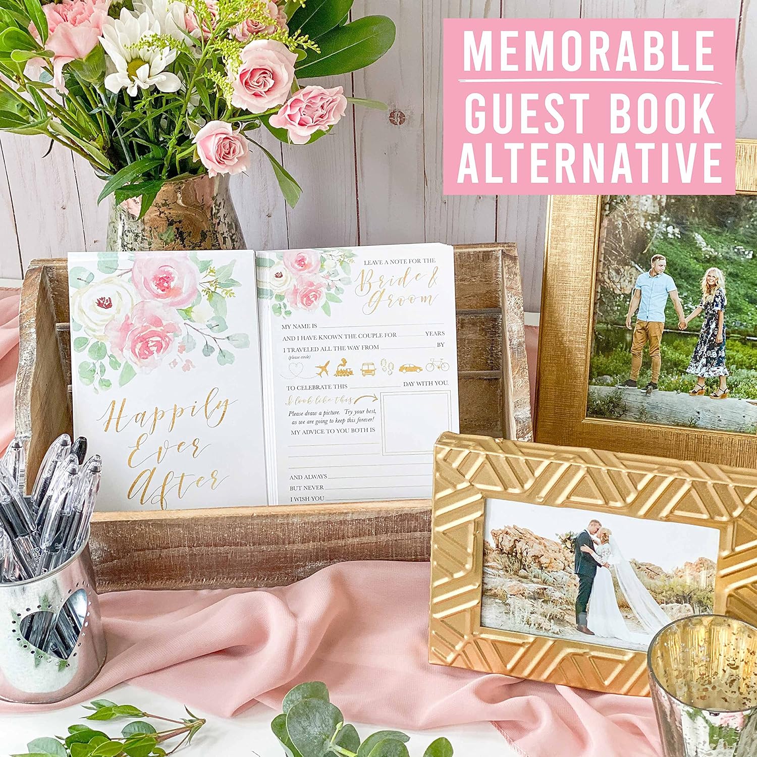 25 Floral Wedding Advice Cards-Bridal Shower Games, Wedding Guest Book Alternative, Wedding Card Boxes For Reception, Wedding Games For Guests, Reception Advice For The Bride