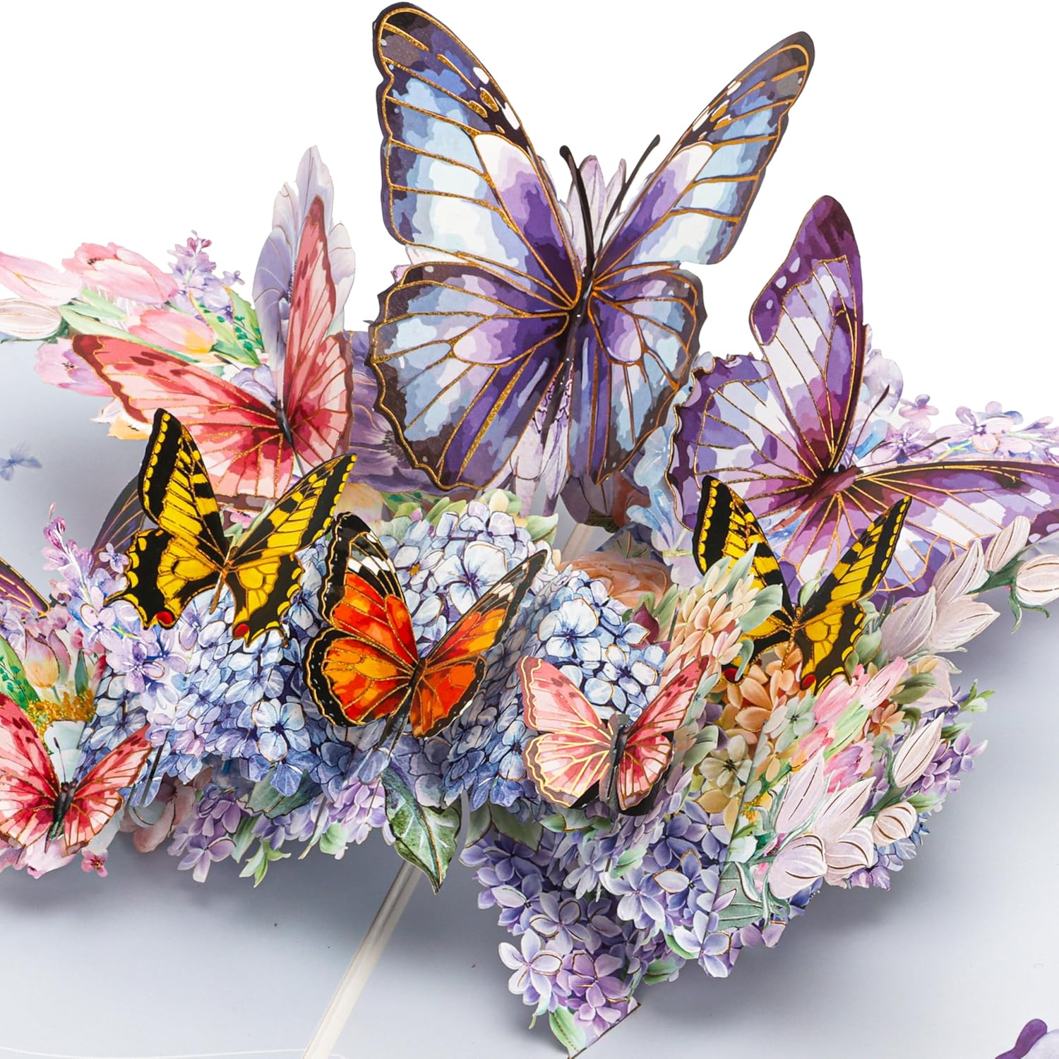 Pop Up Birthday Card, Handmade 3D Butterfly Mothers Day Card, Thank You Greeting Card Gifts For Women Mother Wife Girls Daughter