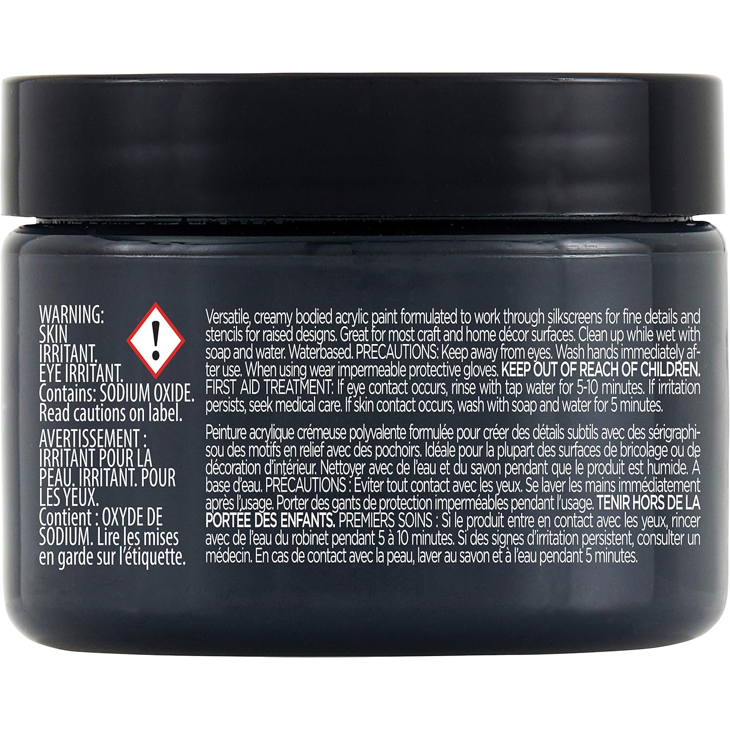 FolkArt 34938 Design Crème Paint, Classic Black, 3 oz