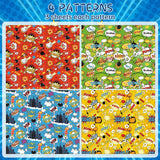 Comic Birthday Wrapping Paper, 19.7'' × 27.6'', 12 Sheets Comic Gift Wrap Colorful Cartoon Print Wrapping Paper With Pow Designs For Kids Birthday Holiday Party Supplies