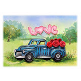 Valentine'S Day Card, Red Car Romantic Love Quiling Card For Valentines, Wedding, Anniversary, Mothers Day, Quilled Card For Women, Parents, Girlfriend, Husband, Wife (Love Red Car)