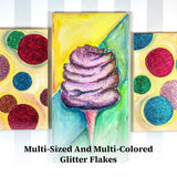 DecoArt Galaxy Glitter Rainbow Acrylic Paint Set – 9 Bottles (2 fl oz) – Bright Multicolor Glitter Paints for Crafting, Art Projects & Creative DIY Crafts
