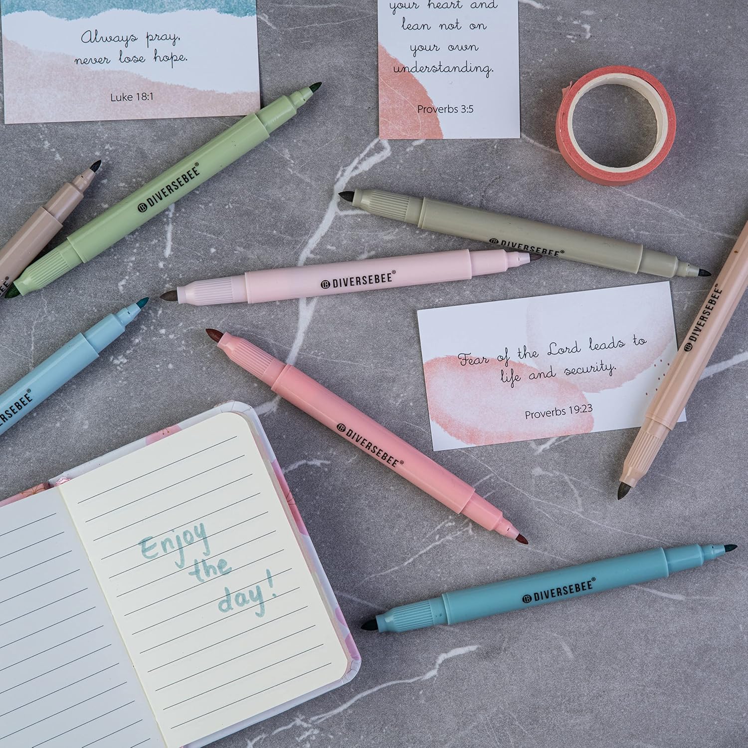 Inspirational Prayer Cards, 60 Unique Bible Verse Assorted Mini Scripture Encouragement Motivational Christian Gifts (Watercolor)