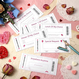 20 Pcs Love Vouchers For Him Her Valentine'S Vouchers For Sweet Couples Fun Date Night Cards For Husband Wife Boyfriend Or Girlfriend Couple Gift For Valentine'S Day, Anniversary(White)