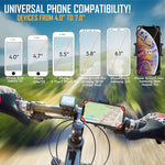 Premium Bike Phone Mount, Universal Holder for 4"-7" Phones, Tool-Free