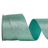Sage Green Glitter Wired Ribbon 2.5 Inch X 10 Yard Green Christmas Ribbon For Wreaths And Bows, Crafts And Floral Supply, Green Glitter Spring Ribbon, Summer Ribbon, Wedding, Home Decor