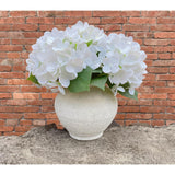 4Pcs 23 Inch Hydrangea Artificial Flowers?Large White Real Touch Hydrangeas?Fake Soft Hydrangeas With Leaves Stems - White