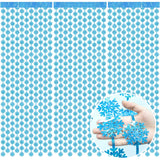 Snowflake Decorations 3 Pcs Snowflake Foil Fringe Curtains, Blue