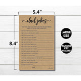 Dad Jokes Game - Kraft (50-Sheets) Rustic Baby Shower, Sprinkle Party Game, Printed Gender Reveal Neutral Co-Ed (Large Size Sheets)