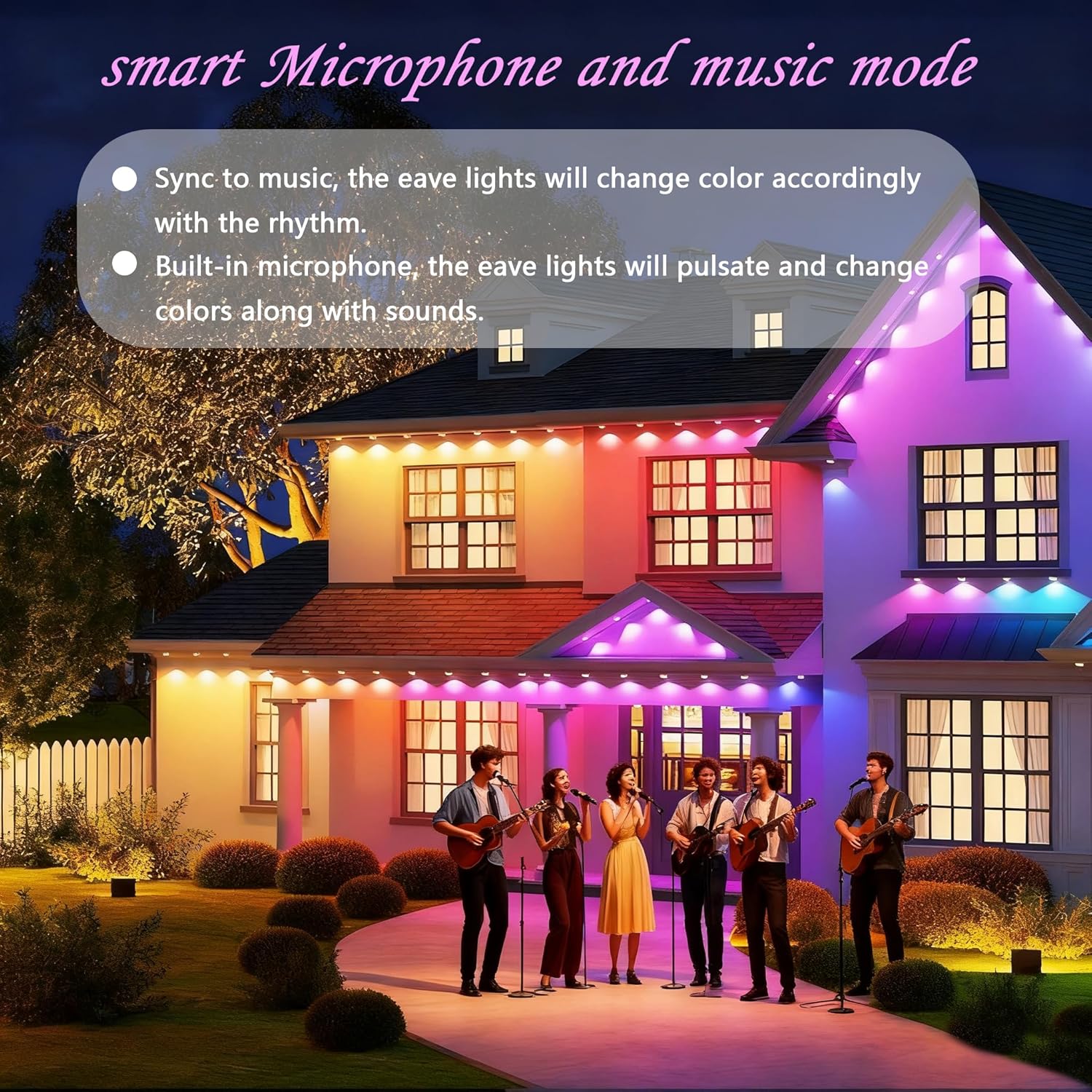 Permanent Outdoor Lights,Smart Rgb Outdoor Lights With Remote App Control,54Ft With 36 Led(5V) Ip67 Waterproof Outside L