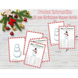 Roll A Snowman Dice Game, Winter Family Christmas Games, Christmas Party Games For Large Groups, 25 Double-Sided Card Set For Families Class Holiday Activity, White Elephant Gifts, 01