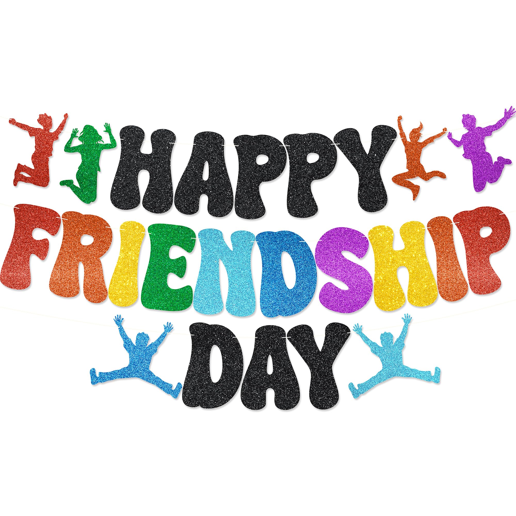 Happy Friendship Day Banner - NO DIY Friendship Day Party Decorations For Men Women Best Friends Party Décor