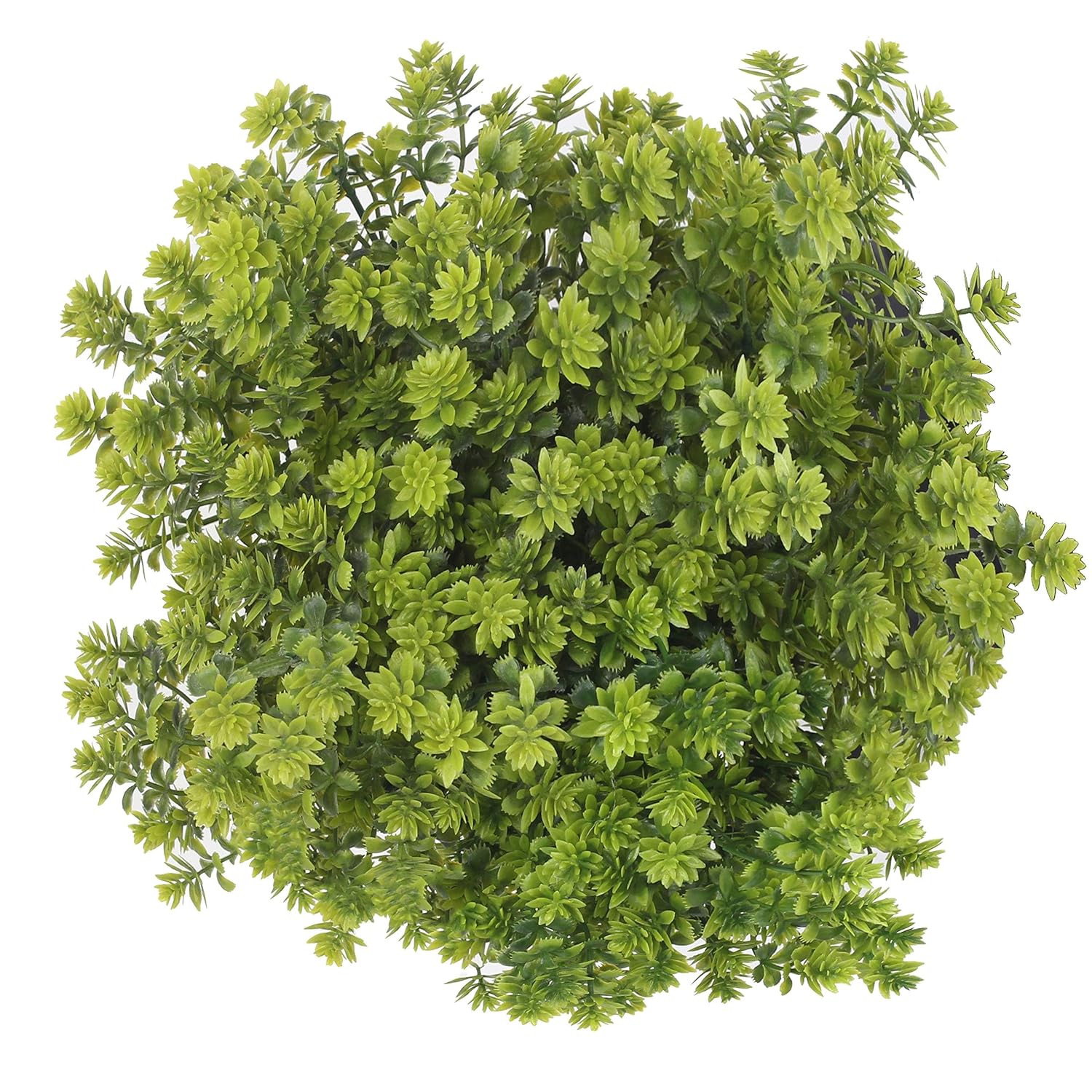 Artificial Flower 6Bundles Outdoor Uv Resistant Plants Shrubs Boxwood Plastic Leaves Fake Bushes Greenery For Farmhouse Home Kitchen Window Box Patio Yard Indoor Garden Office Wedding Decor(Green)