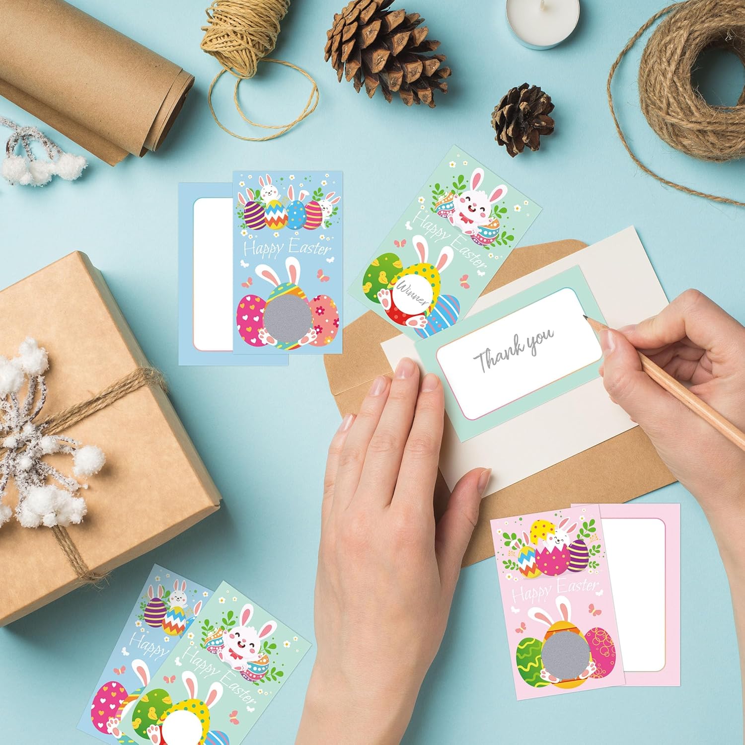120 Pcs Easter Scratch Off Games Cards 3 Styles Diy Blank Gift Certificates For Business Hair Beauty Makeup Salon Spa Restaurant Diy Coupon Theme Party