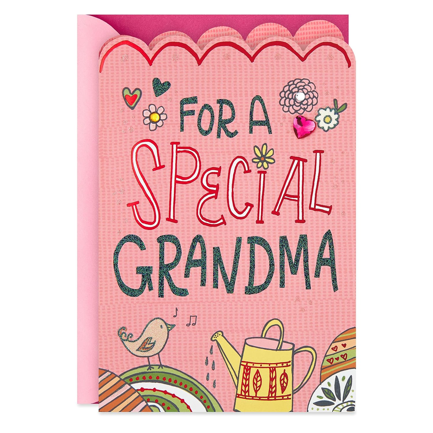 Hallmark Pop Up Mothers Day Card for Grandmother from Kids (3D Honeycomb Heart)