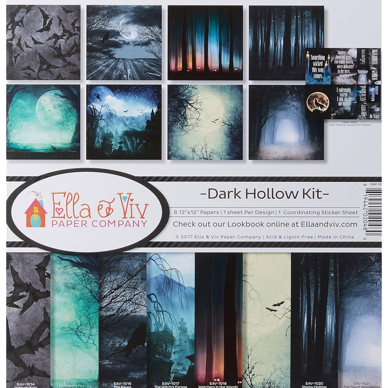 Ella & Viv By Eav-1023 Dark Hallow Scrapbook Collection Kit