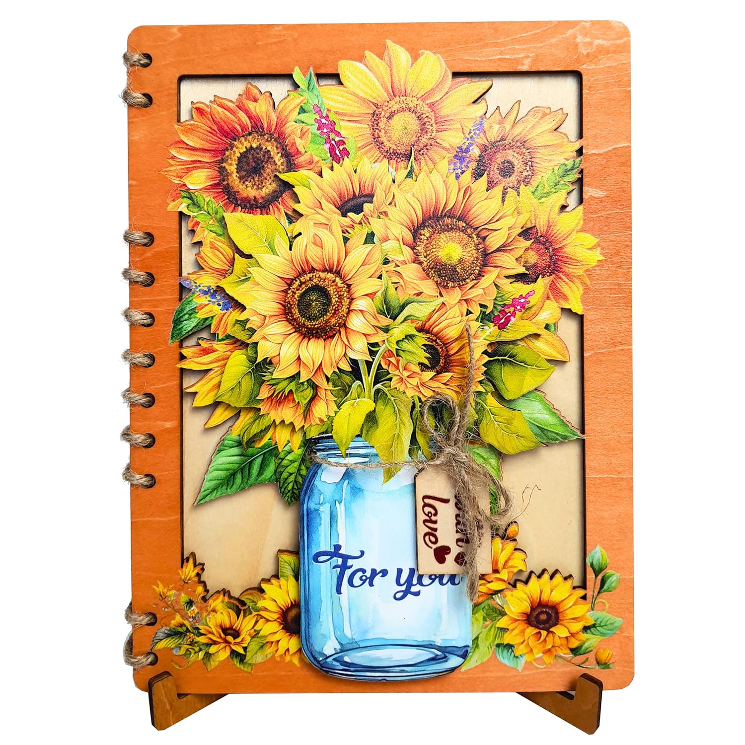 - Wooden Mothers Day Card, 6X8 In Sunflower Mother'S Day Card For Mom, Wife, Daughter, Sister, Grandma, Wood Birthday Gift For Women