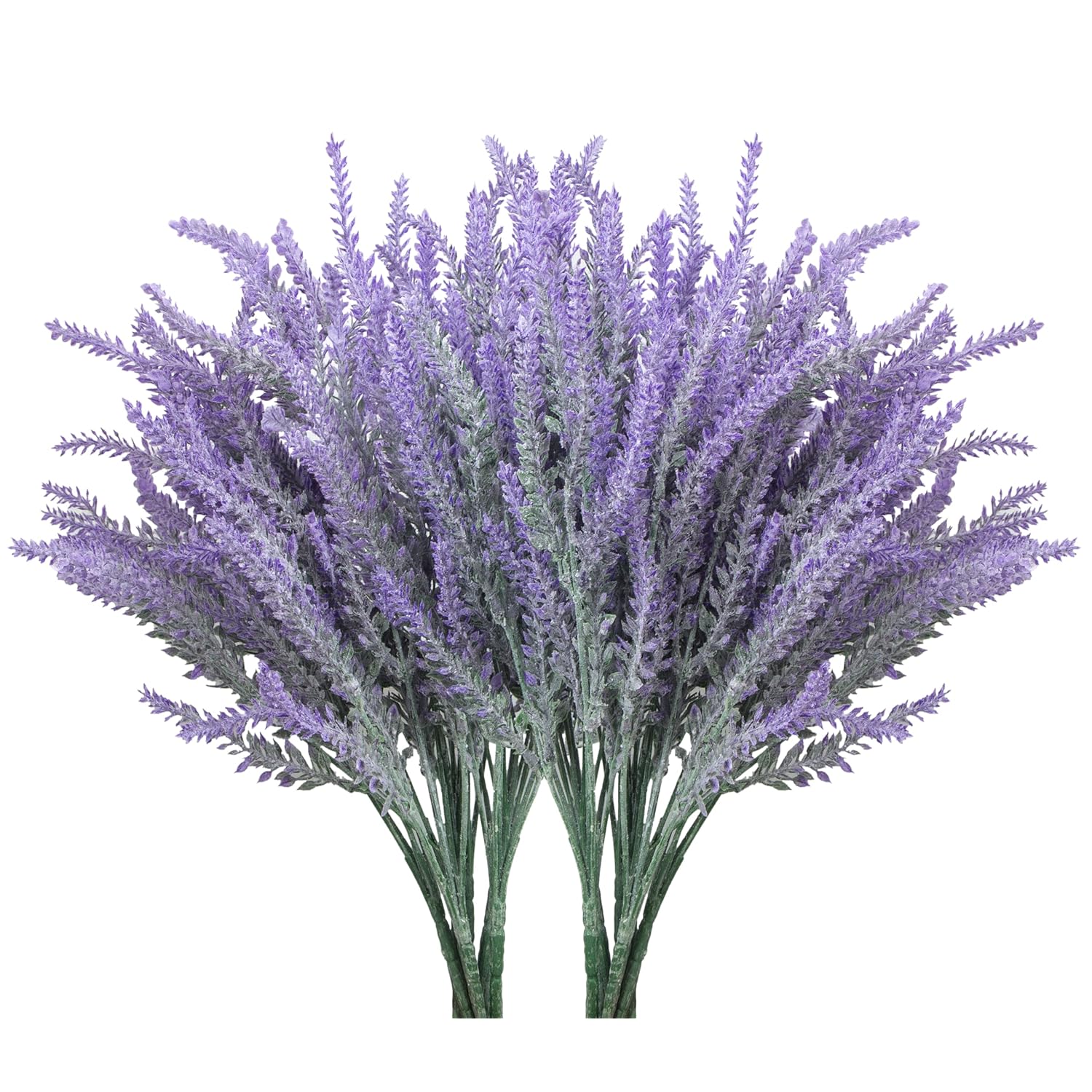 10 Bundles Fake Flowers Artificial Lavender Faux Plastic Plants Purple Flowers For Home Wedding Kitchen Garden Patio Porch Window Box Office Table Centerpieces Indoor Outdoor Decor, Purple