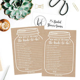 25 Cute Rustic How Well Do You Know The Bride To Be Bridal Wedding Shower, Bachelorette Party Game, Couples Guessing Question Set Of Cards Pack Unique Printed Engagement