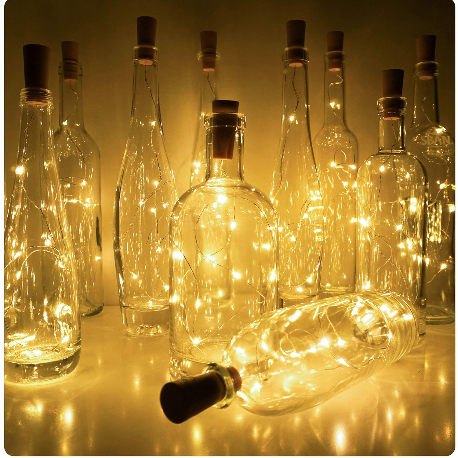 Bottle Lights 12 Pack 20 Leds Cork Lights For Wine Bottles Battery (Included) Powered Fairy Mini String Lights For Diy J