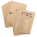 Bridal Shower Game Set - Wedding Shoe Party Game Cards For Wedding - Kraft Rustic Wedding Party Favor Decor - Unique Engagement/Bachelorette Party Games Supplies & Activities - 30 Game Cards(E03)