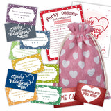 Valentine'S Day Pass The Bag Game - 44 Game Cards & 1 Pink Pass Bag With Heart Design - Valentines Group Activity & Gathering Prize Game, Party Game - Home & Office Party Favor - A04