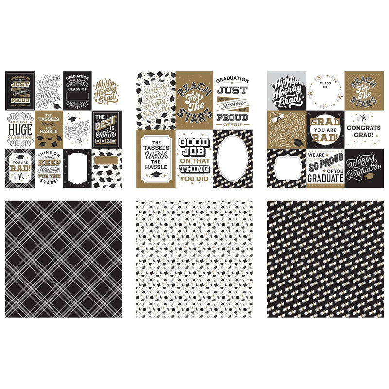 Graduation Scrapbooking Paper - Elegant 12X12 Graduation Scrapbook Paper With