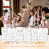 Bridal Shower Bingo Games, Find The Guest Bingo, Spring Floral Bridal Shower Party Game Cards For Wedding Engagement Bachelorette, Fall Bridal Shower Decor Favors Supplies, 25 Game Cards Included -09