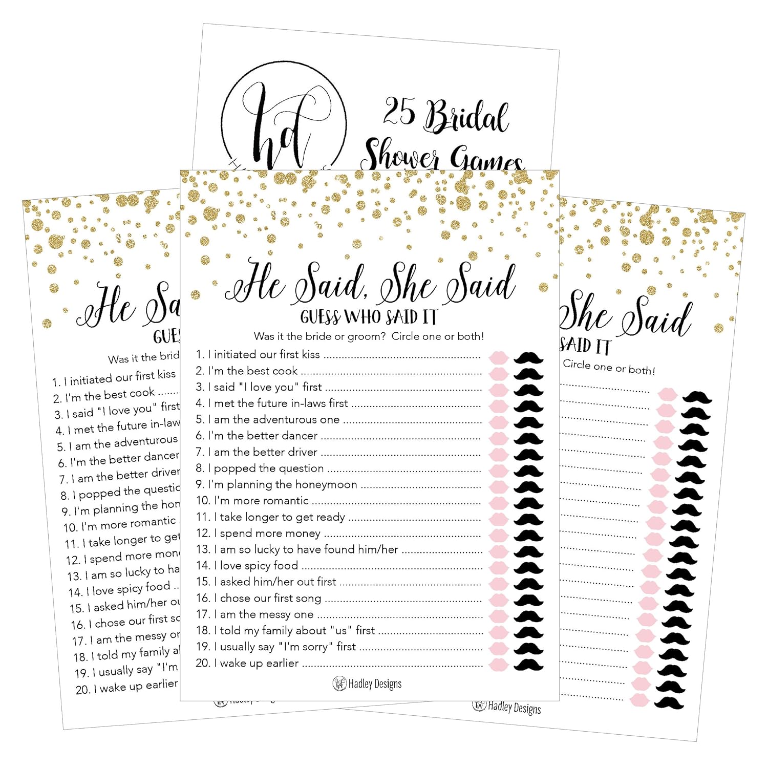 Gold Bridal Shower Games For 25 Guests – Fun And Hilarious Bridal Games For Showers, Wedding Shower, Engagement, Classy Party Activities