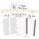 Gold Bridal Shower Games For 25 Guests – Fun And Hilarious Bridal Games For Showers, Wedding Shower, Engagement, Classy Party Activities