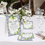 Date Night Idea Cards, Lemon Theme Bridal Shower Decorations, Including 1 Sign And 50 Date Night Cards, Bridal Shower Games For Couples(Yh12)