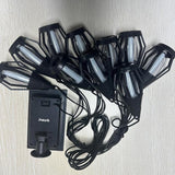 21FT Solar String Lights with 10 Flickering Flame Bulbs Waterproof Patio Garden Lights