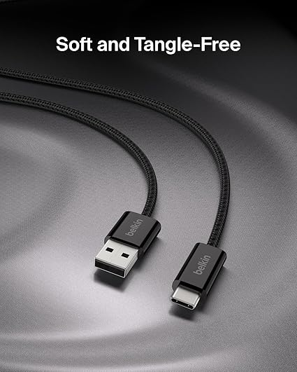 2 Pack USB A to USB C Braided Fast Charging Cable 3.3FT for Phone & Tablet