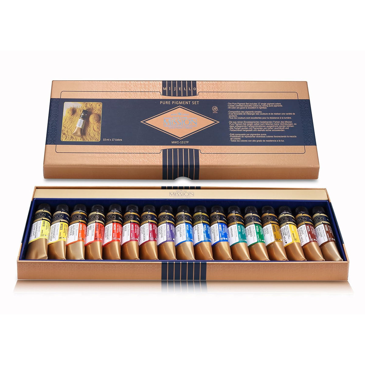 Mission Gold Class Pure Pigment Water Color Mwc-1517P, 15Ml 17 Colors