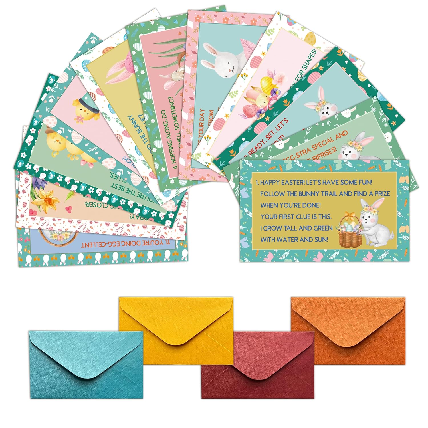 Easter Scavenger Hunt Games, Easter Treasure Hunt Clues Game Cards, Easter Party Games For Family Friend Groups, Easter Party Decorations Favors Supplies, 03