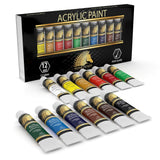 Acrylic Paint Set - 12 X 12Ml Tubes - Lightfast - Heavy Body