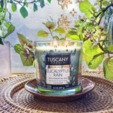 Tuscany Candle Eucalyptus Rain Long-Lasting Scented Jar Candle, 14 oz