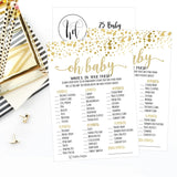 Baby Shower Games For 25 Guests - Gold Dots Whats In Your Purse Baby Shower Game, Babyshower Games Boy Girl Gender Neutral, What'S In Your Purse Gender Reveal Game, Made In Usa