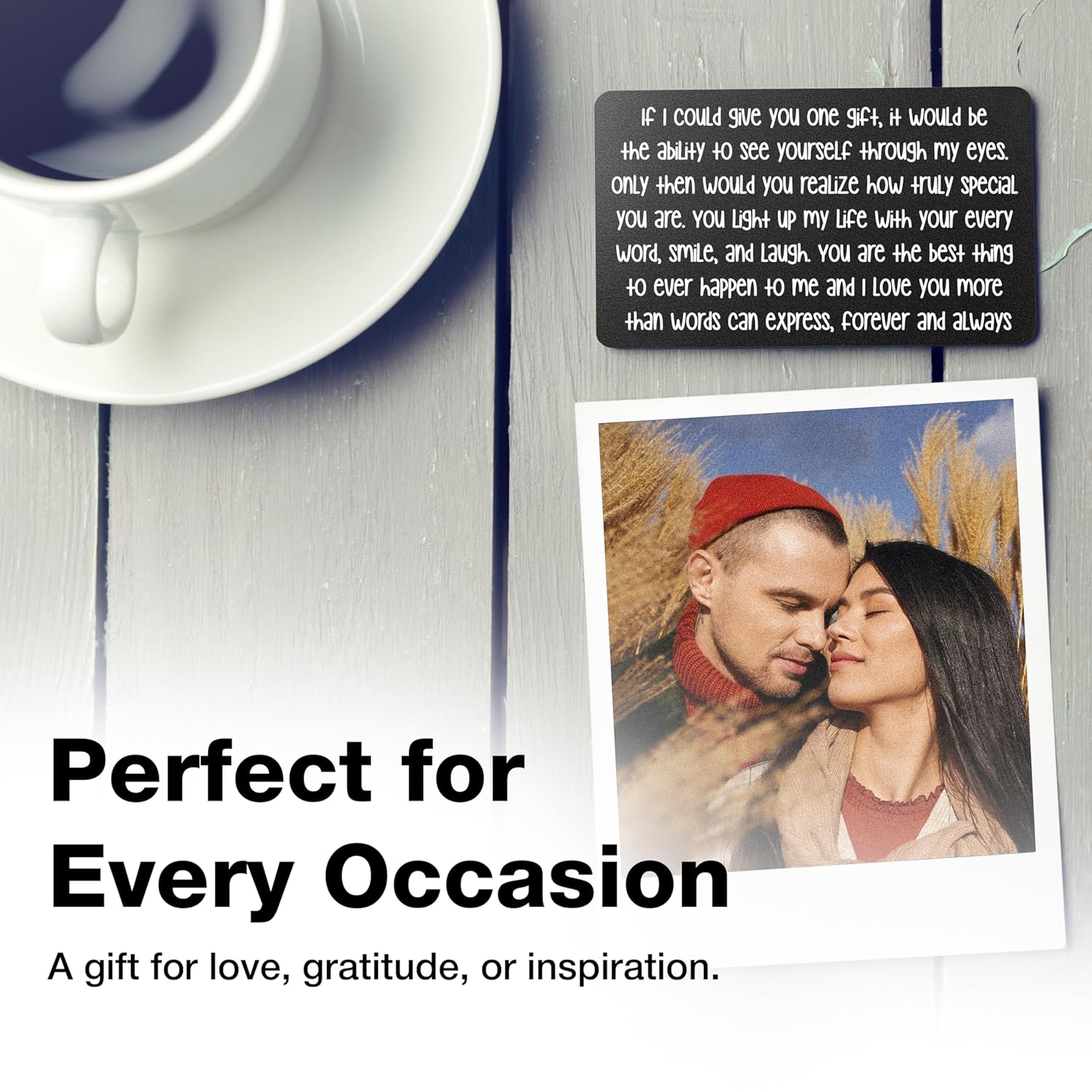 I Love You Card For Him Her | Engraved Aluminum Wallet Insert – “I Choose You” Gift For My Husband Or Boyfriend, Perfect For Long Distance, Valentines, And Anniversaries