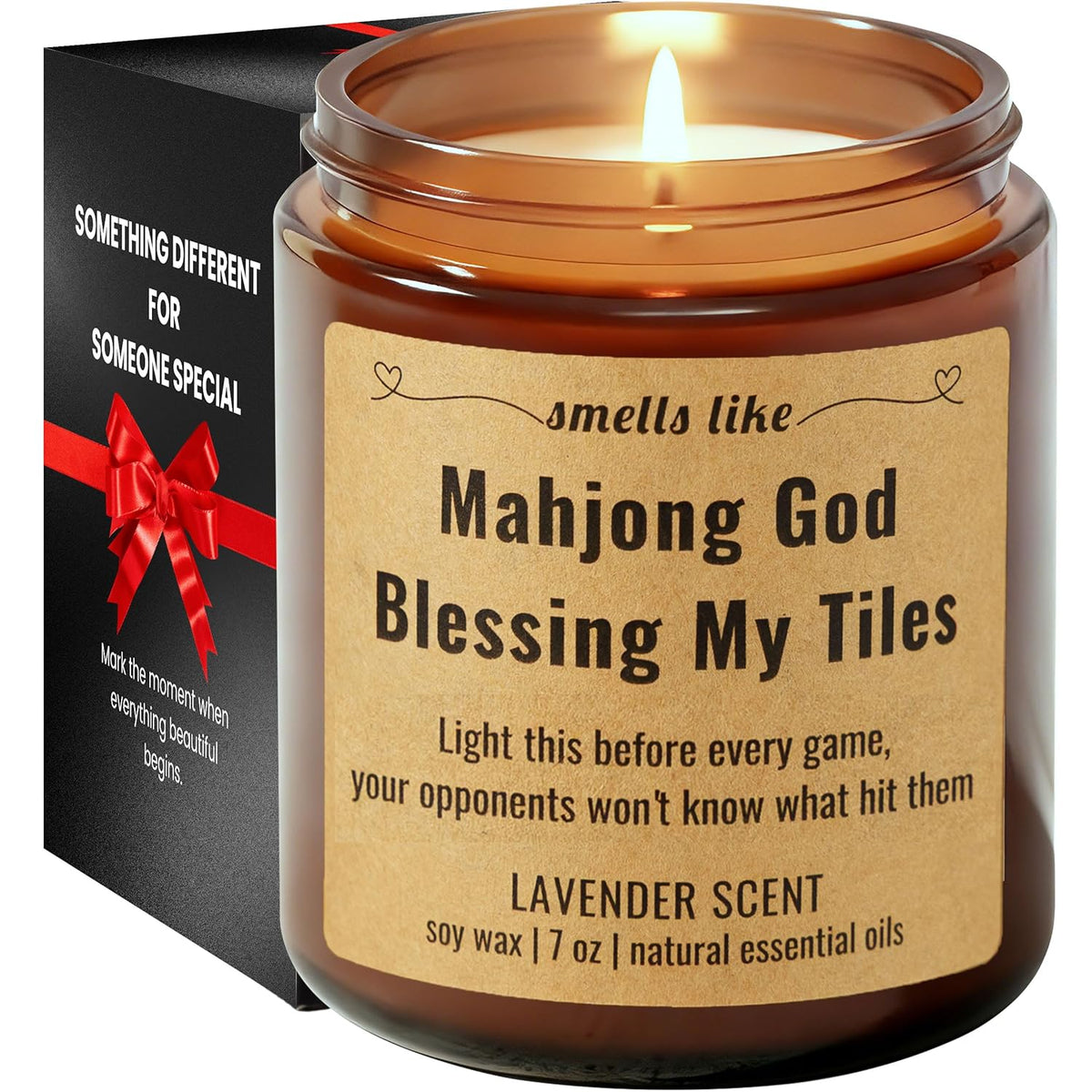 Funny Mahjong Scented Candle, Mah Jong Gifts For Women'S Day, Mother'S Day - Mah Jongg Accessories, Mah Jongg Party Favors, Birthday Present For Her, Friends, Hostess, Mom, Ladies, Girls, Players